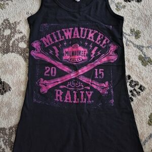 Black and Pink Graphic Tank Top